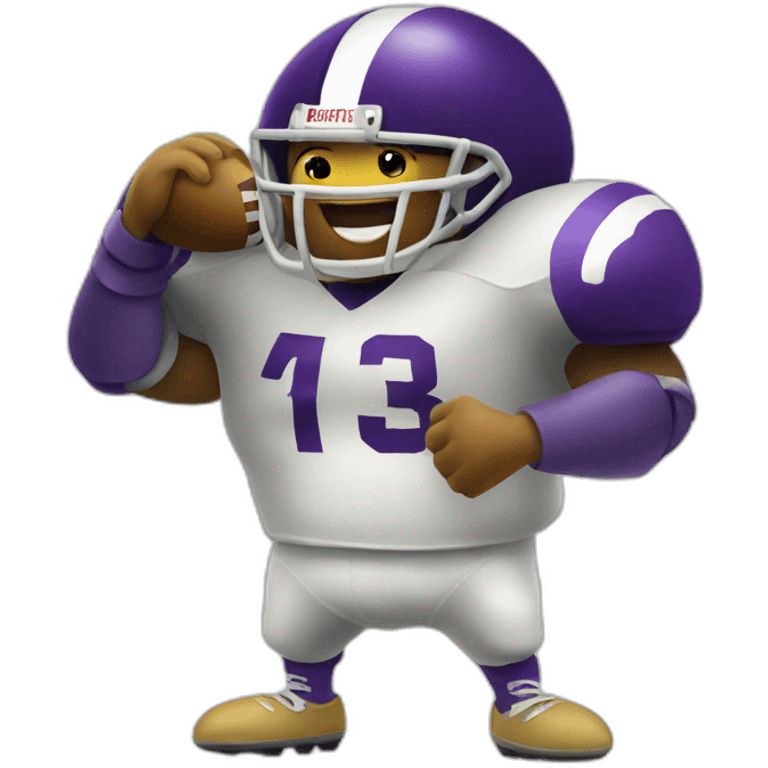 happy mussel playing football  emoji