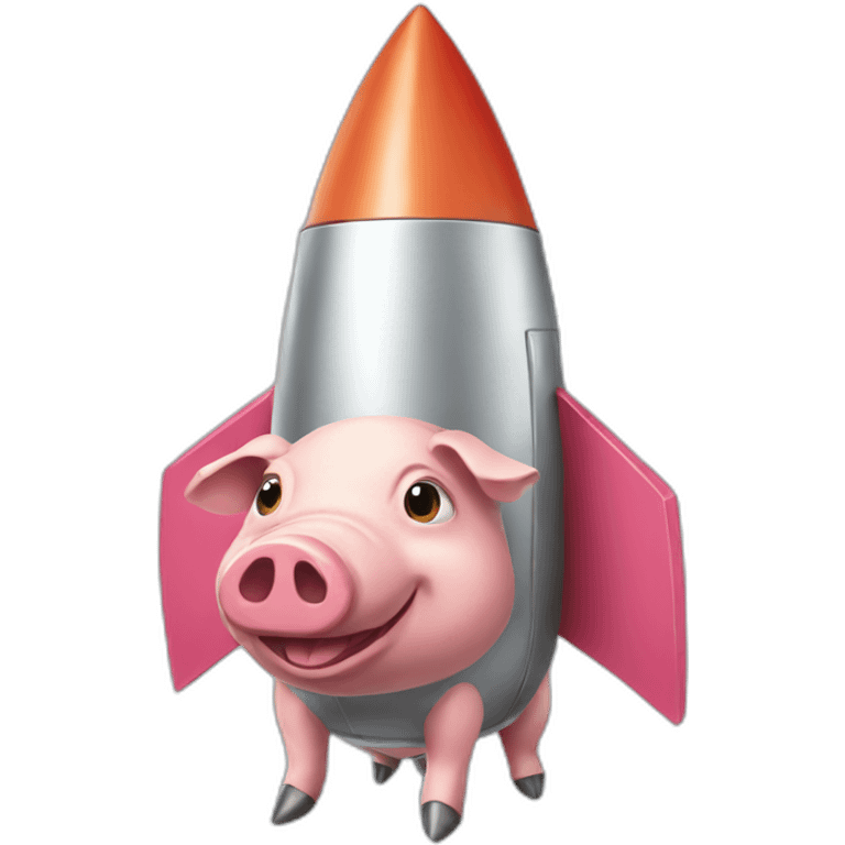 Rocket-pig emoji