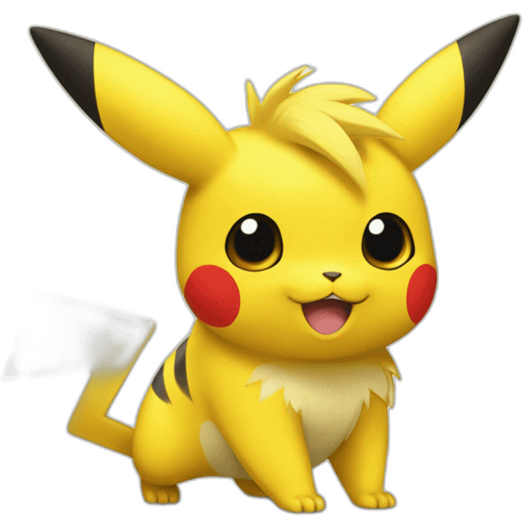 Pikatchu qui fair du foot emoji