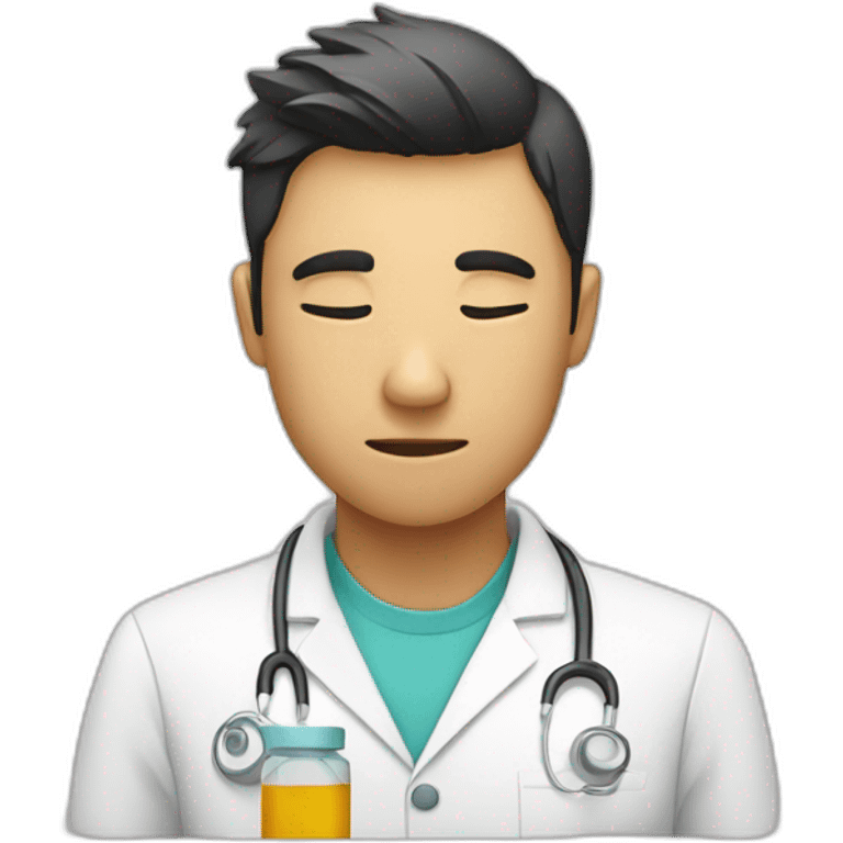 a tired pharmacy student from exam emoji