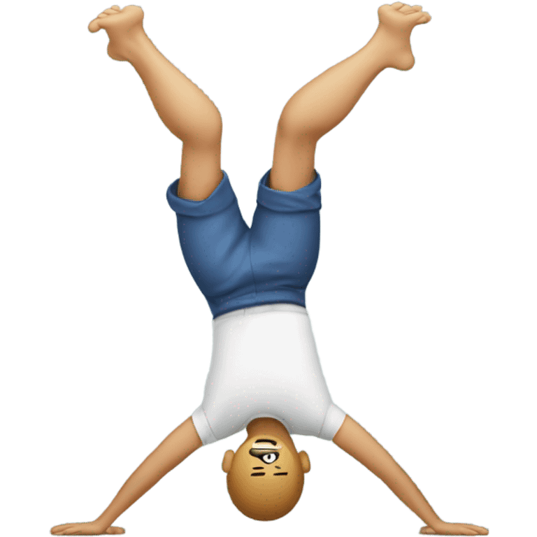 Hand stand fart emoji