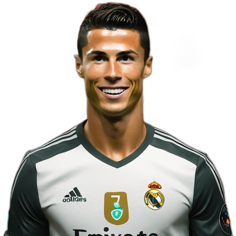 Cristiano ronaldo with red smoke behind emoji