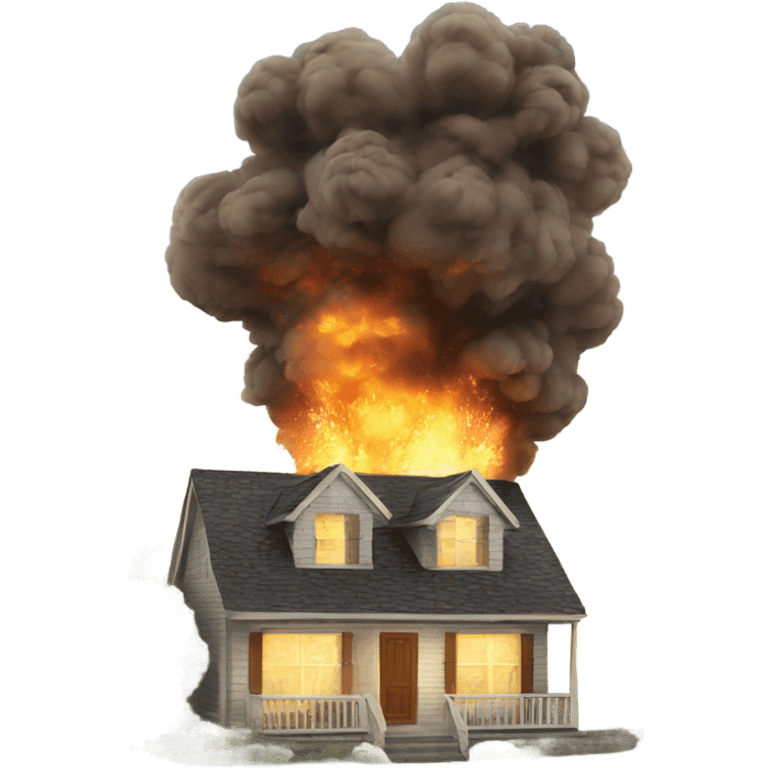 House blowing up emoji