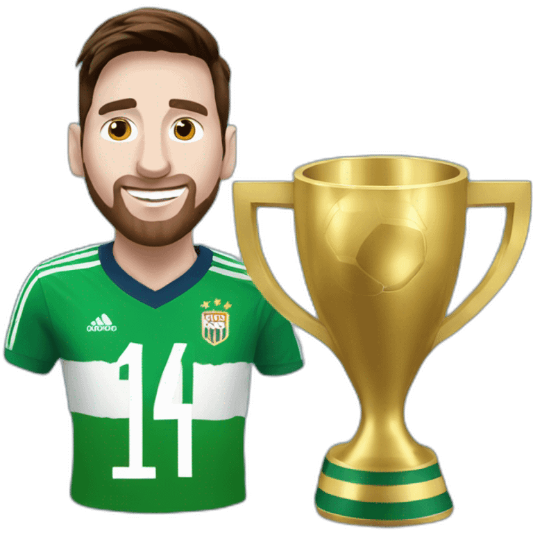 Messi winning the world cup emoji