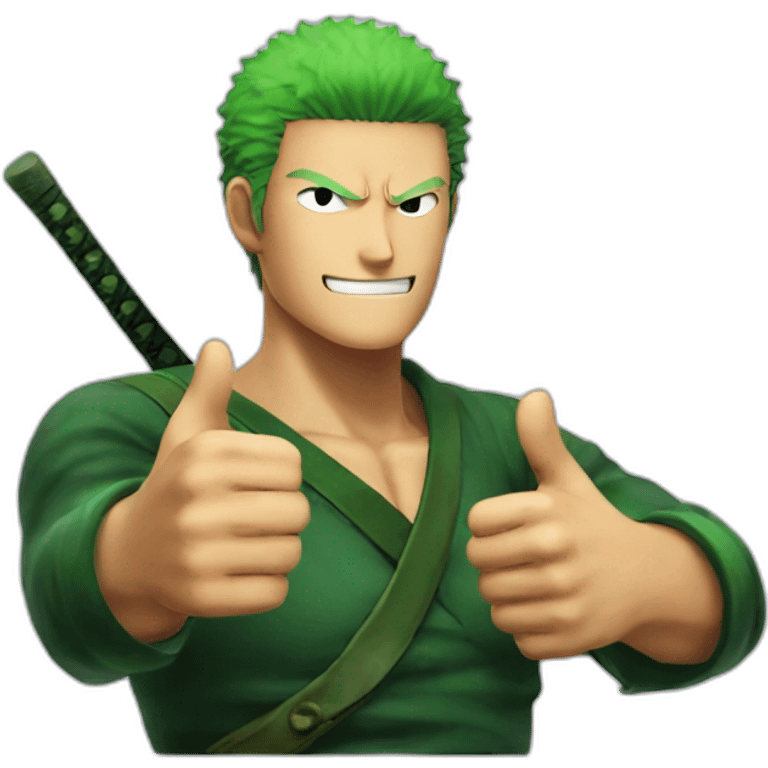 roronoa zoro thumbs up emoji