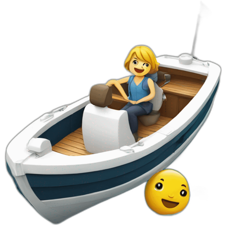 Chat sur bateau emoji