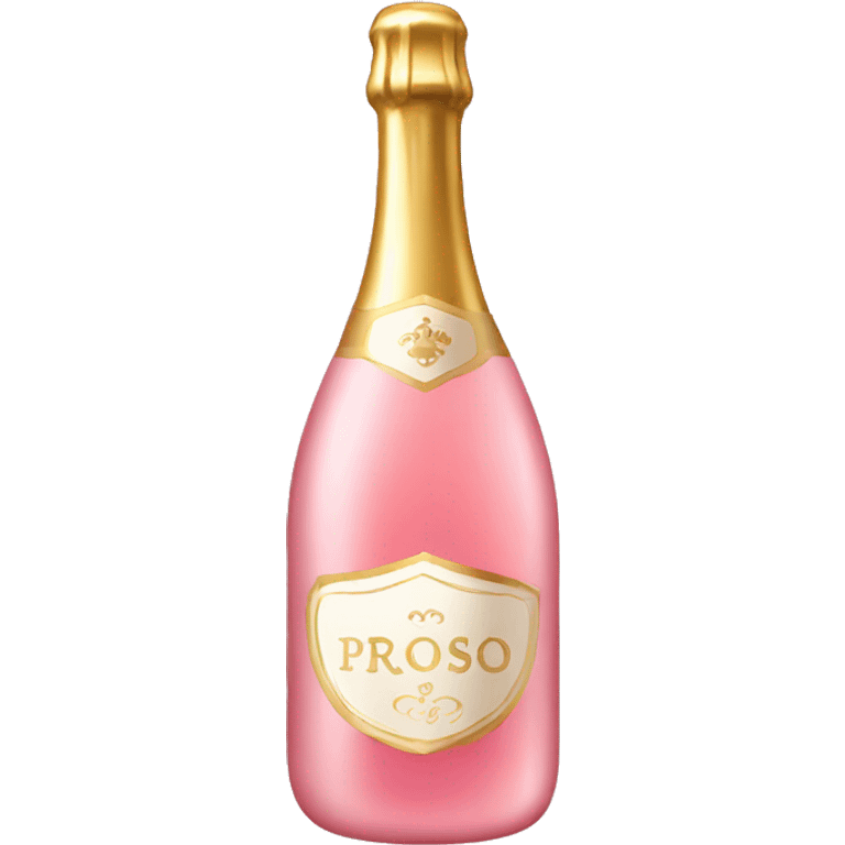 Pink Prosecco bottle emoji