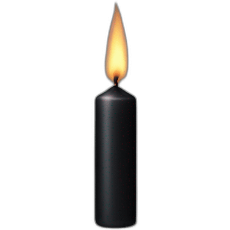 Black candle with a pentagram emoji