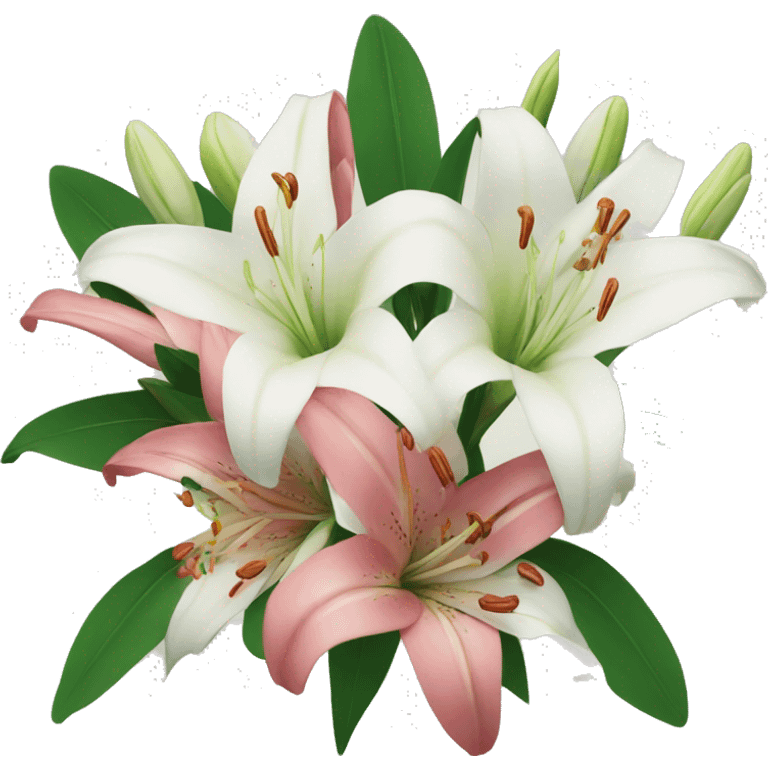 Lillies Flower bouquet  emoji