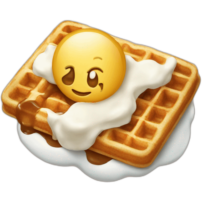 Waffle + ice cream emoji