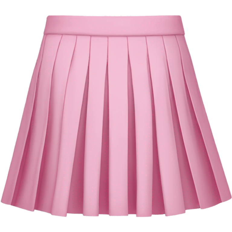 Pink tartan pleated mini skirt, isolated emoji