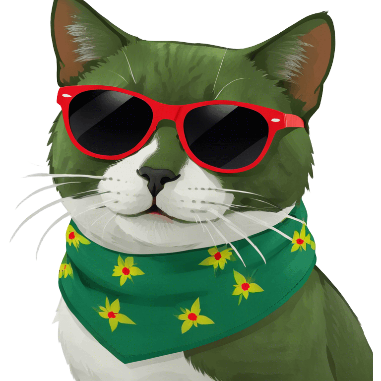 Cat with sunglasses emoji