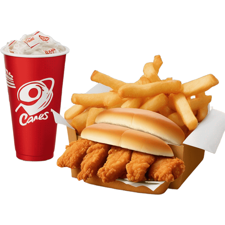 raising canes box combo with soda emoji