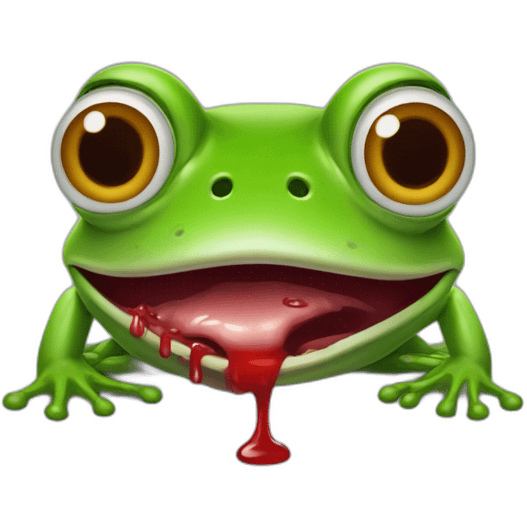 nervous-bleeding-frog emoji