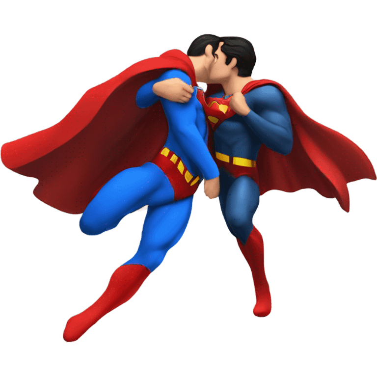 Superman Kiss Spiderman emoji