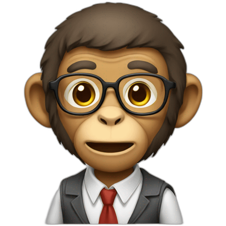 Professor monkey emoji