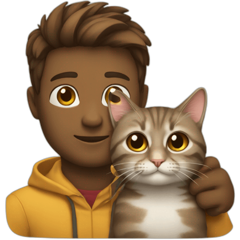 chat qui copule avec un chat emoji