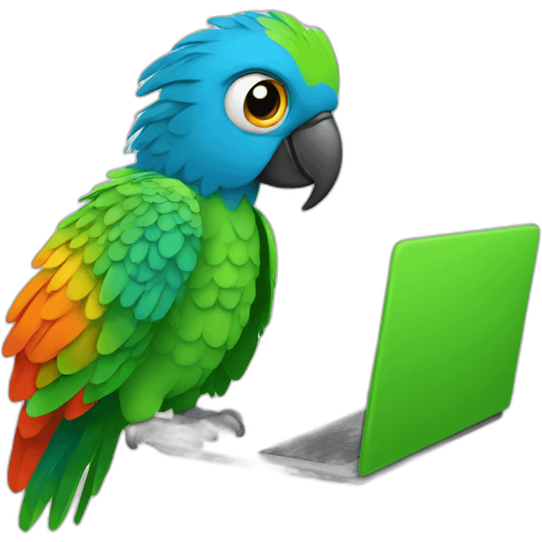 coding-parrot-with-laptop emoji