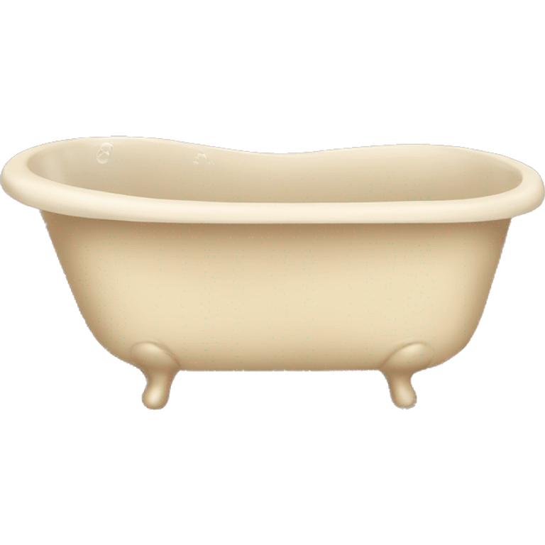 Beige astethic bathtub with bubbles emoji