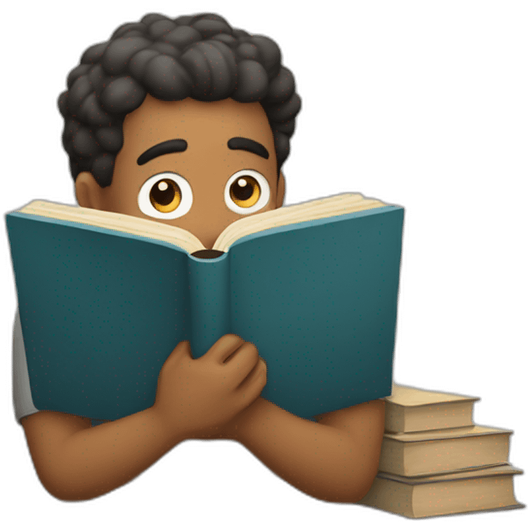 man reading a big book emoji