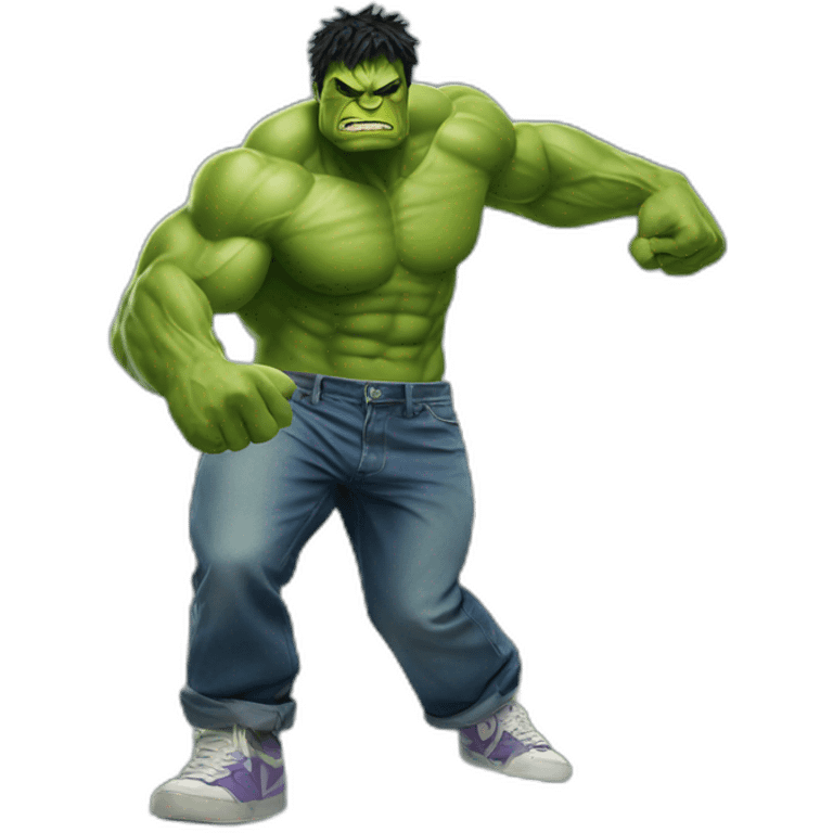 Break dance Hulk emoji