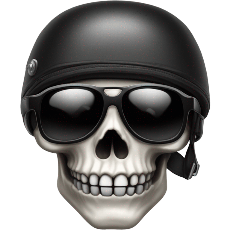 Skull biker giving a  kiss emoji