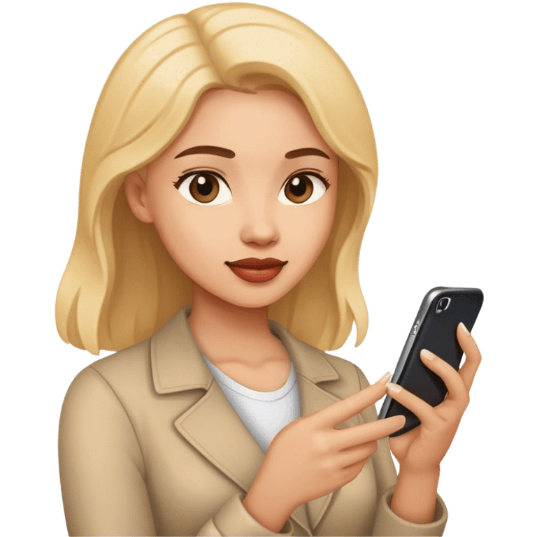 woman with phone in her hand emoji