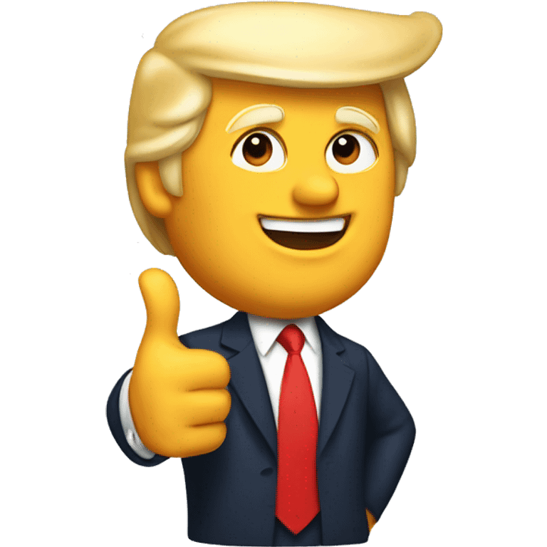 Donald Trump with thumbs up emoji