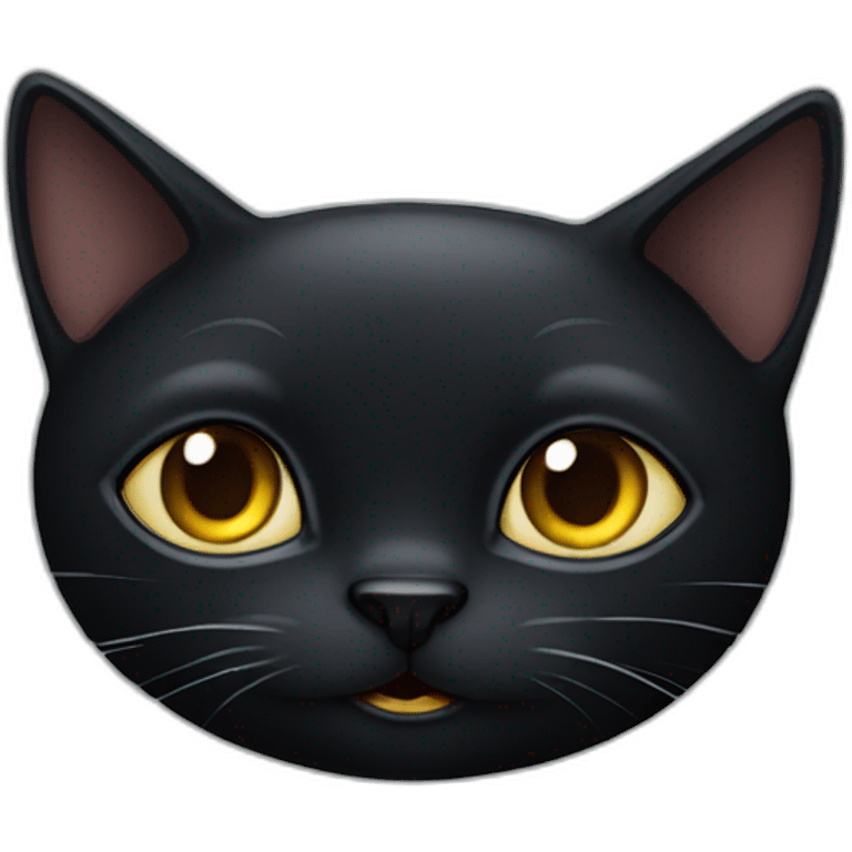 desesperate black cat  emoji