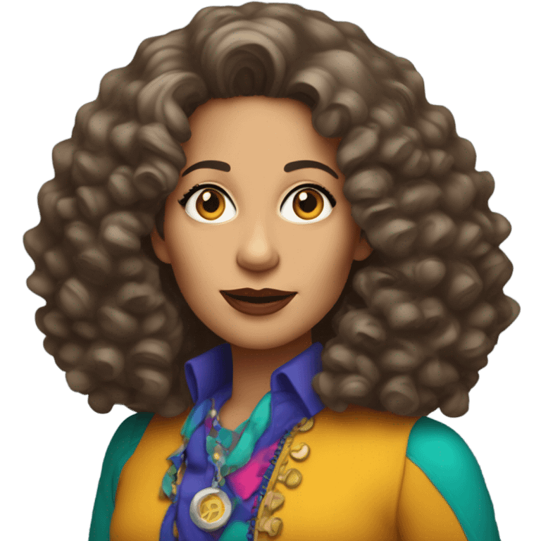 Janice Hosenstein from friends with long hair emoji