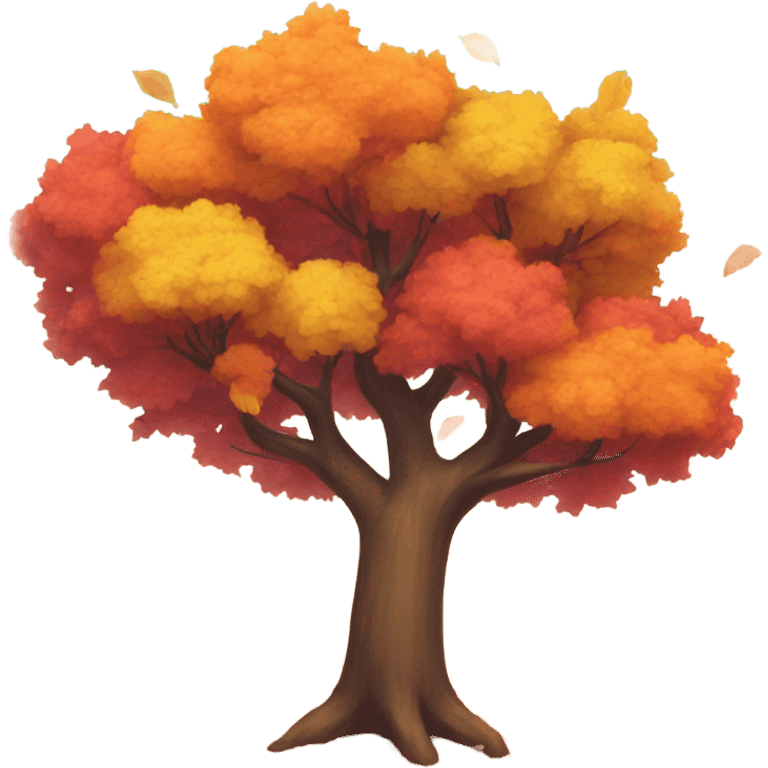 Colorful autumn trees emoji