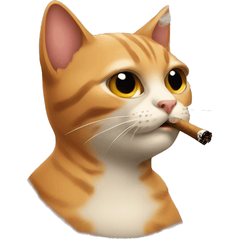 Cat smoking emoji