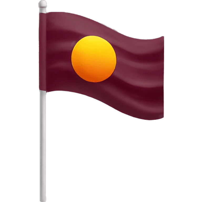 Maroon flag with sun and moon symbol  emoji