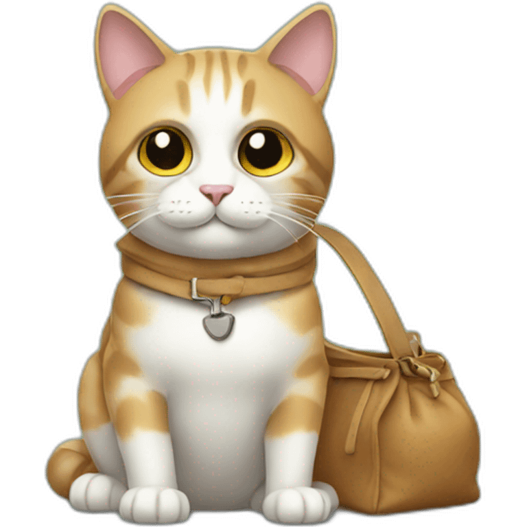 Cat with bag emoji