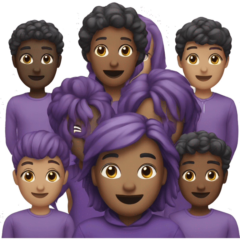 Purple group of people emoji