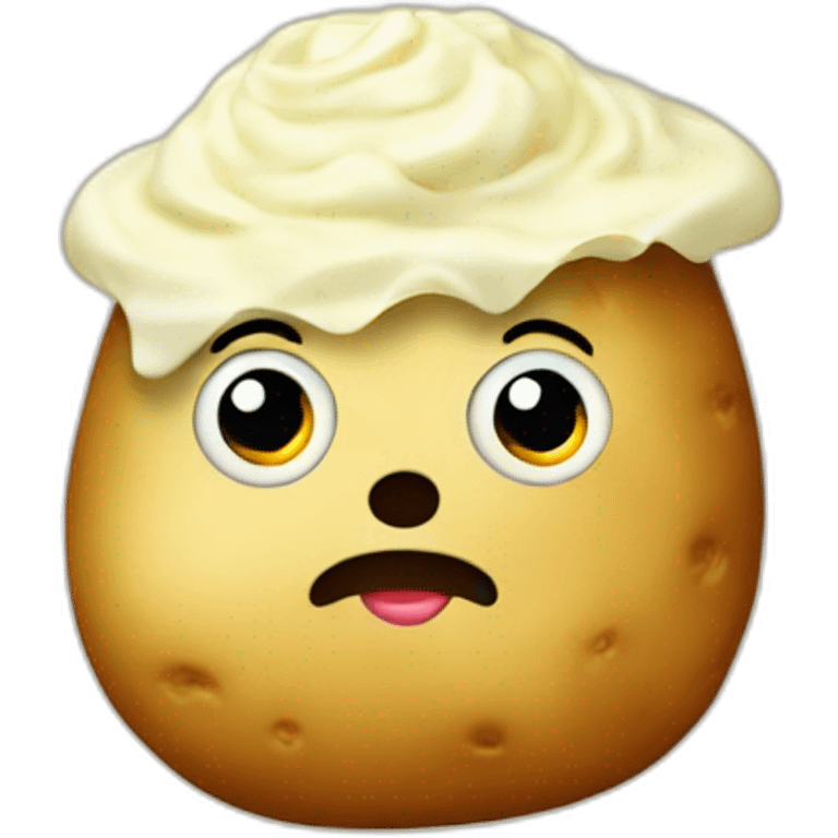 Potato with mashed potato emoji