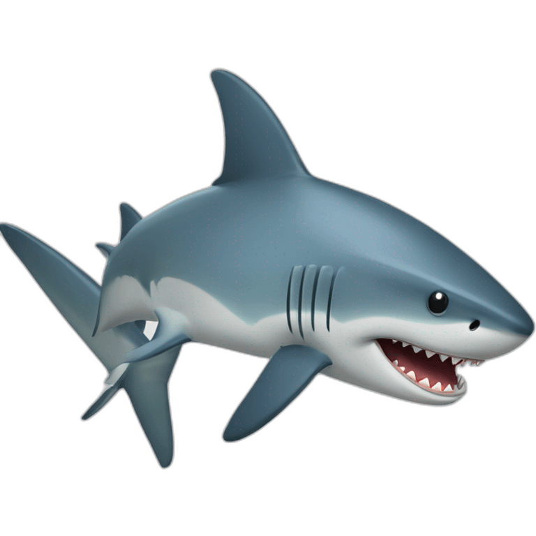 Requin sur un chat emoji