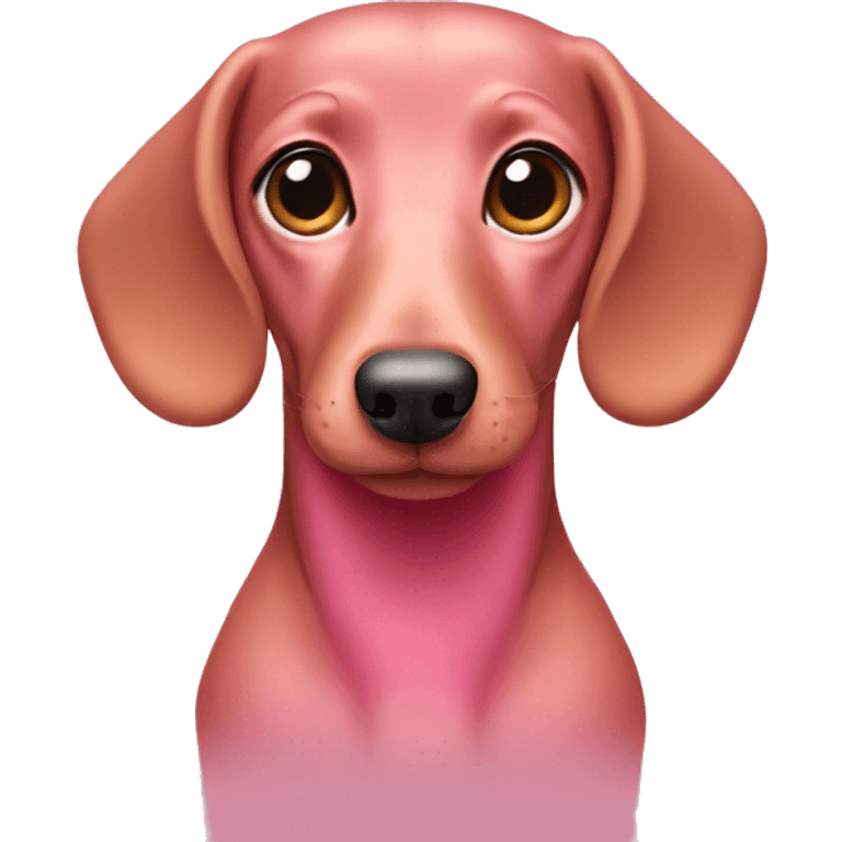 pink dachsund  emoji