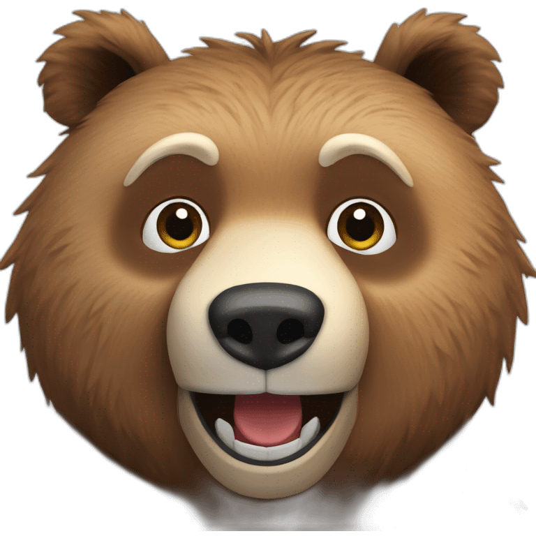 smiling grizzly bear emoji