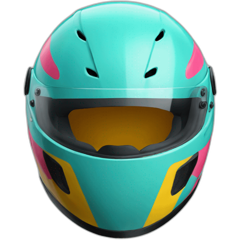 racing helmet colored emoji