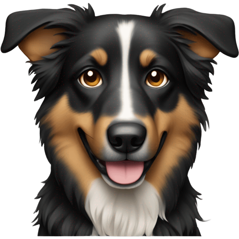 bohemian shepherd dog black emoji