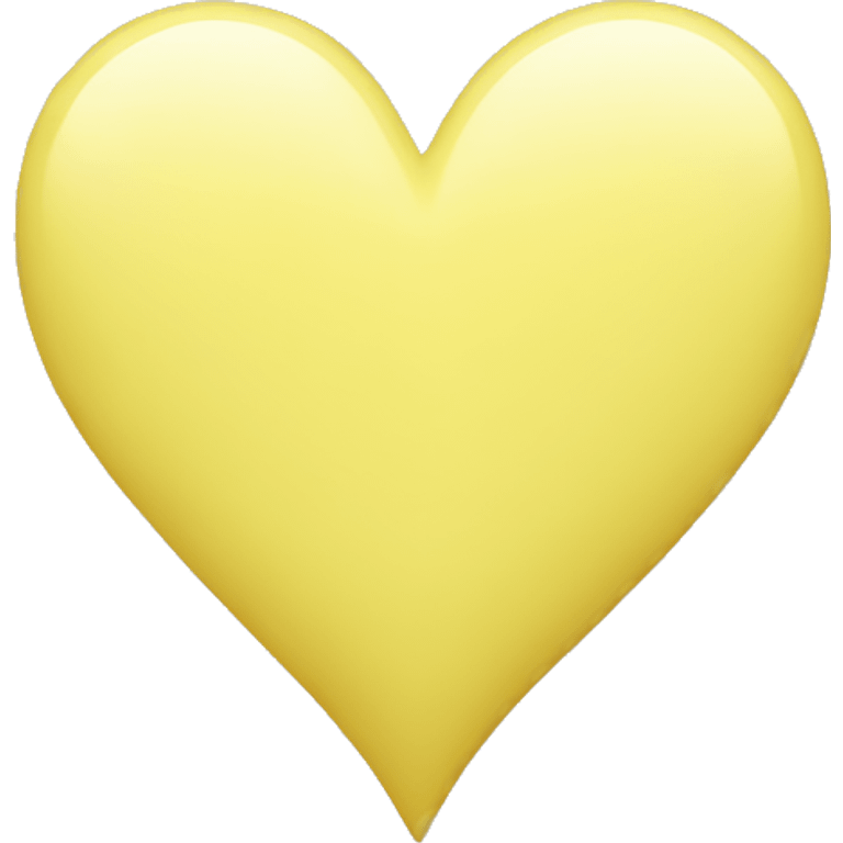 Pale yellow heart emoji