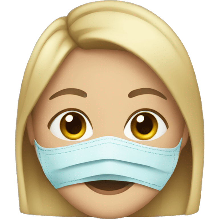 girl wearing a mask emoji