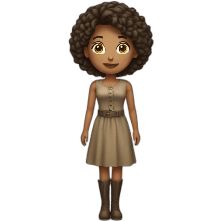 woman with a dress and boots emoji