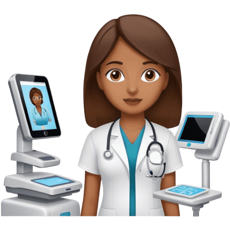  Brown girl brown hair Sonographer  emoji