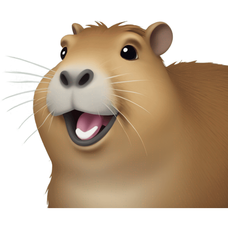 Capybara singing a song emoji