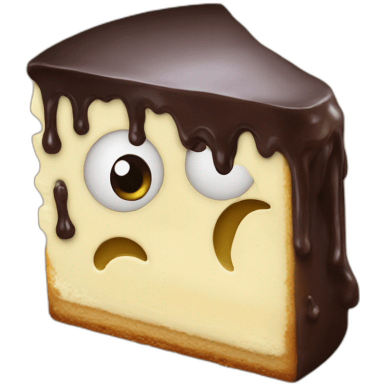 Scary cheescake emoji