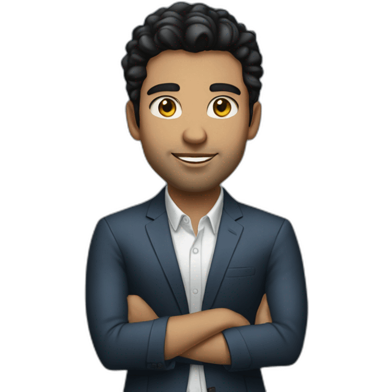 black hair, 30 year old, caucasian, billionaire, blue eyes, entrepreneur, blazer emoji