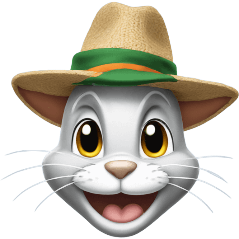 Bugs bunny with hat  emoji