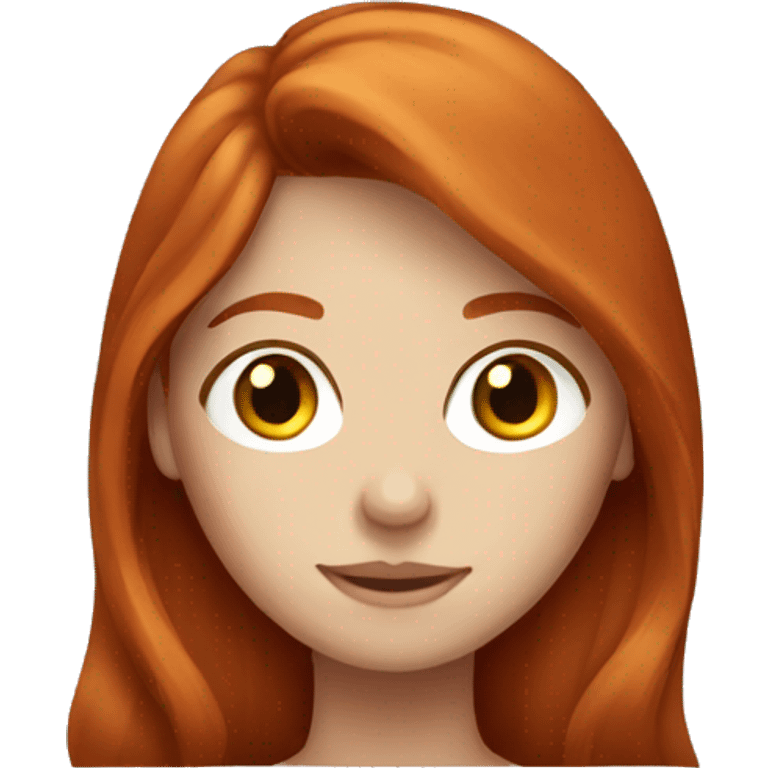 redhead girl with long hair and freckles  emoji